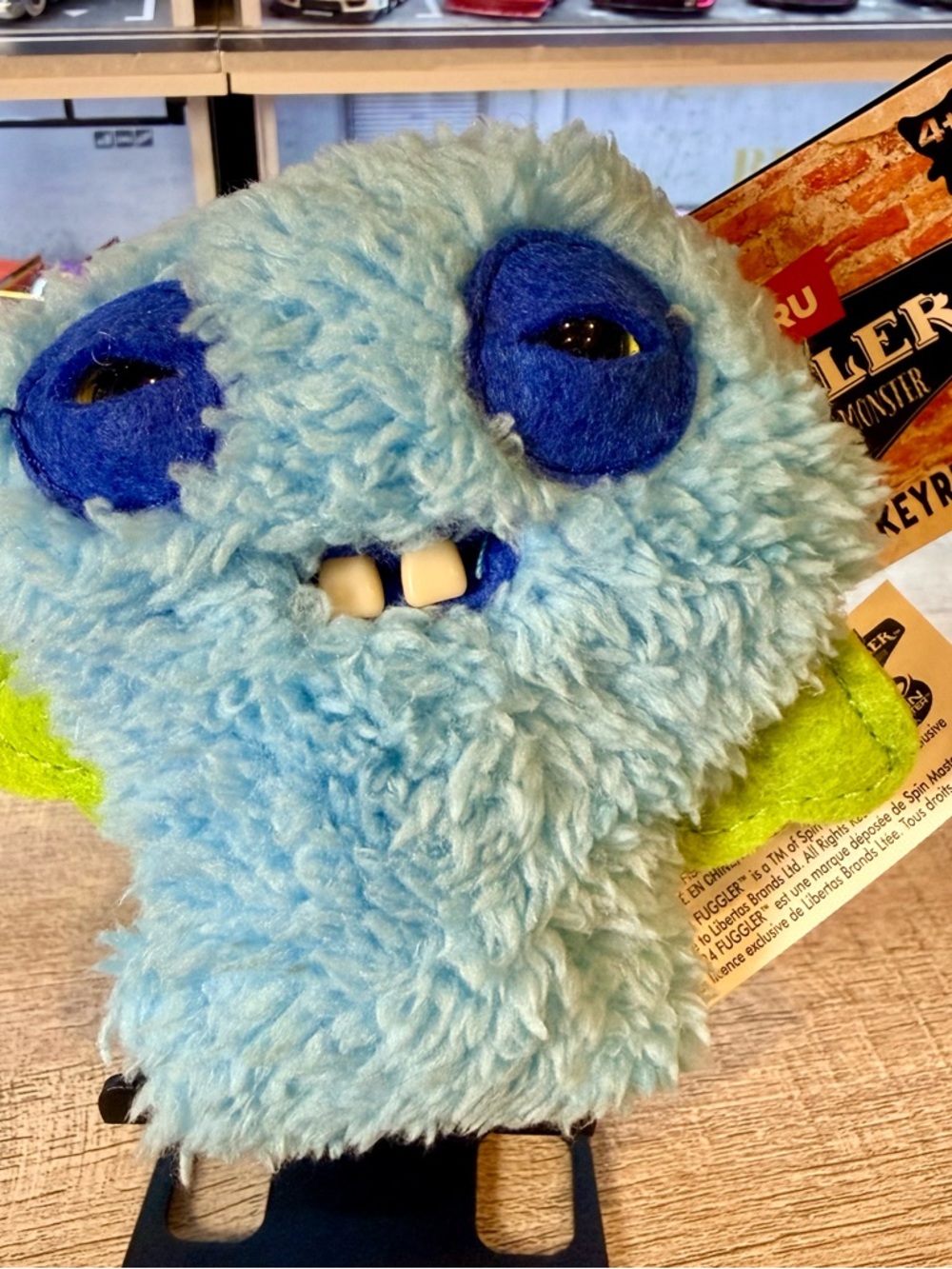 CATCH ME PINK BUTTON “Fuggler “Codfather” Monster Plush Keychain